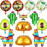 Suministros esenciales para la fiesta: este juego de suministros para fiestas temáticas no solo puede mejorar el efecto de decoración, sino que también agrega un ambiente animado y feliz a su fiesta; Estos globos de fiesta con temática de Fiesta Mexicana son buenas opciones para agregar un toque decorativo a tus fiestas