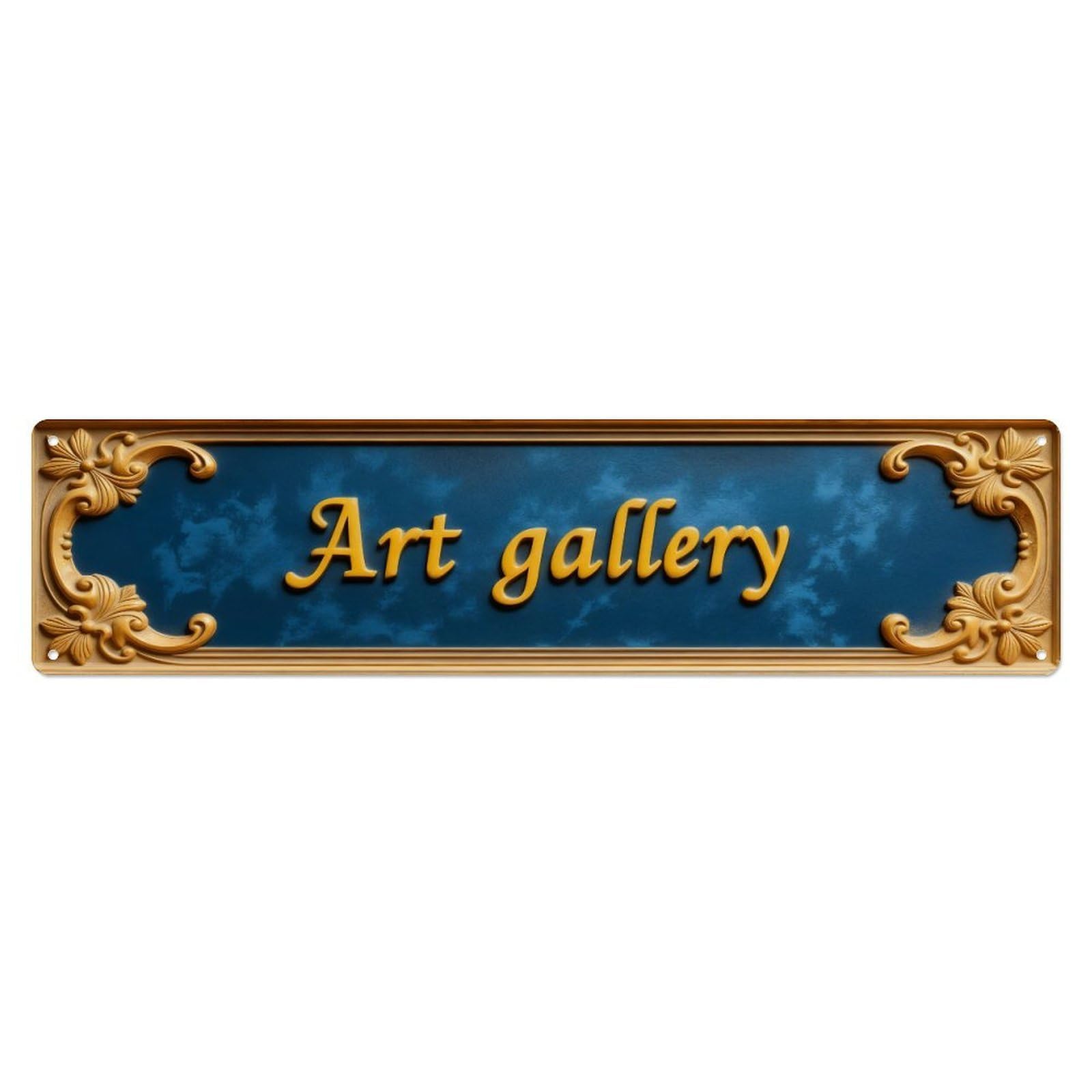 Art Gallery Sign Ornate Metal Tin Sign Plaque