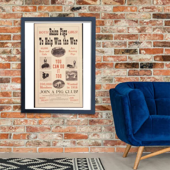Affiche War & Propaganda Raise Pigs Medium Mat Encadré - 2