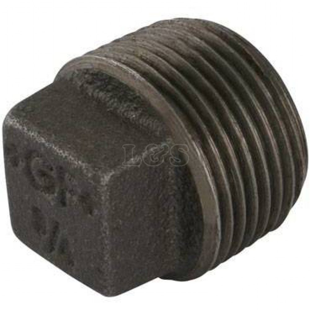 L&S Engineers Square Headed Plug 1.1/2" Bsp - Malleable Iron