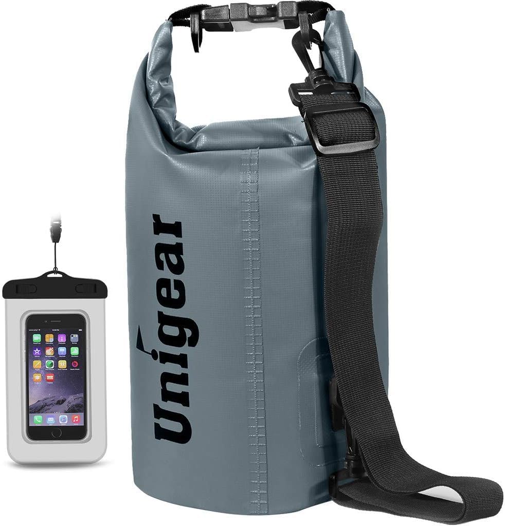 Unigear Dry Bag 2L/5L/10L/20L/30L/40L/55l Waterproof Dry Sack Roll Top with Phone Case and Long Adjustable Shoulder Strap for Boating/Kayaking/Fishing/Rafting/Swimming/Camping/Snowboarding — image 1