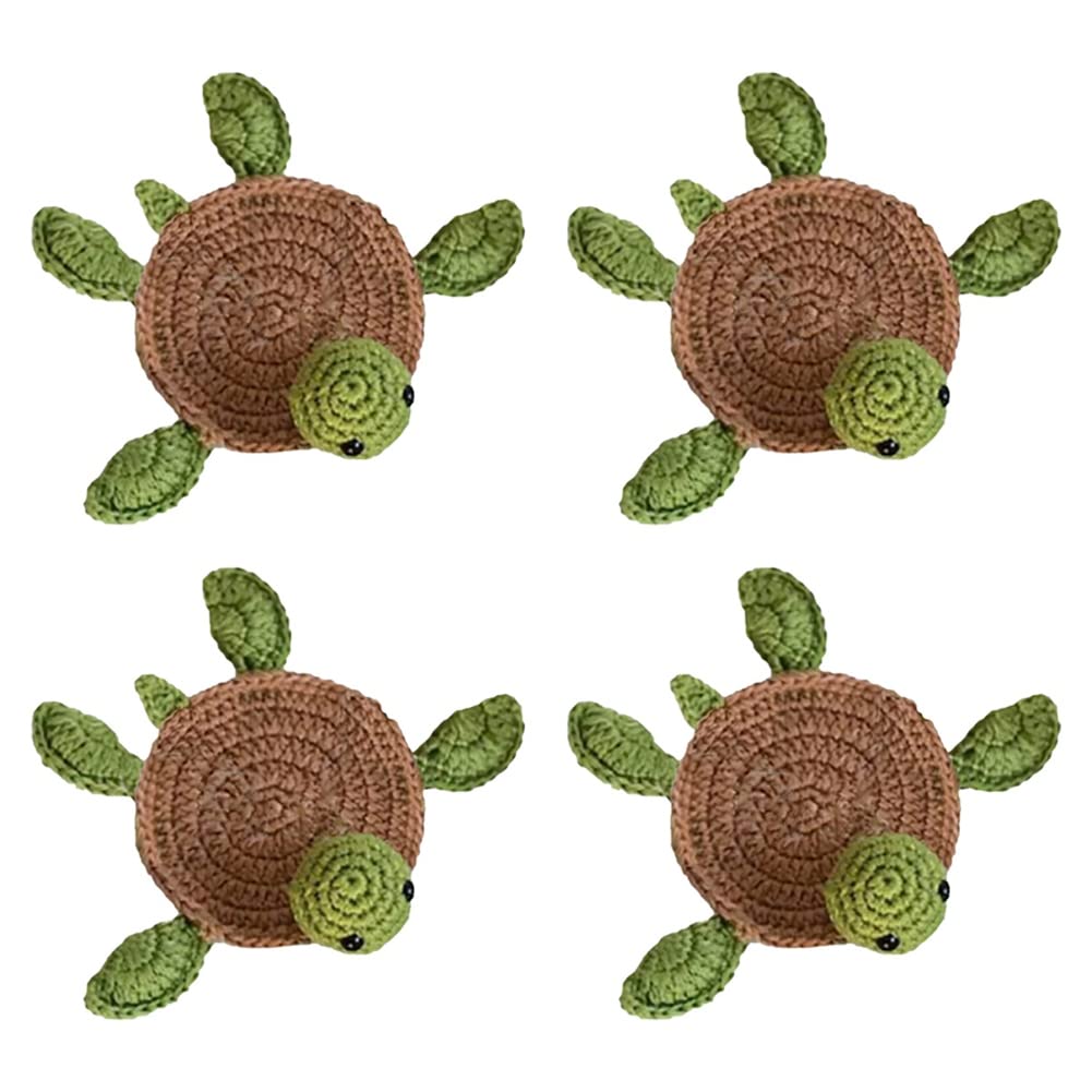 Qarmijaer Turtle Coaster Turtle Coaster Knitting Housewarming, Home Decor, for Daughter, Mom