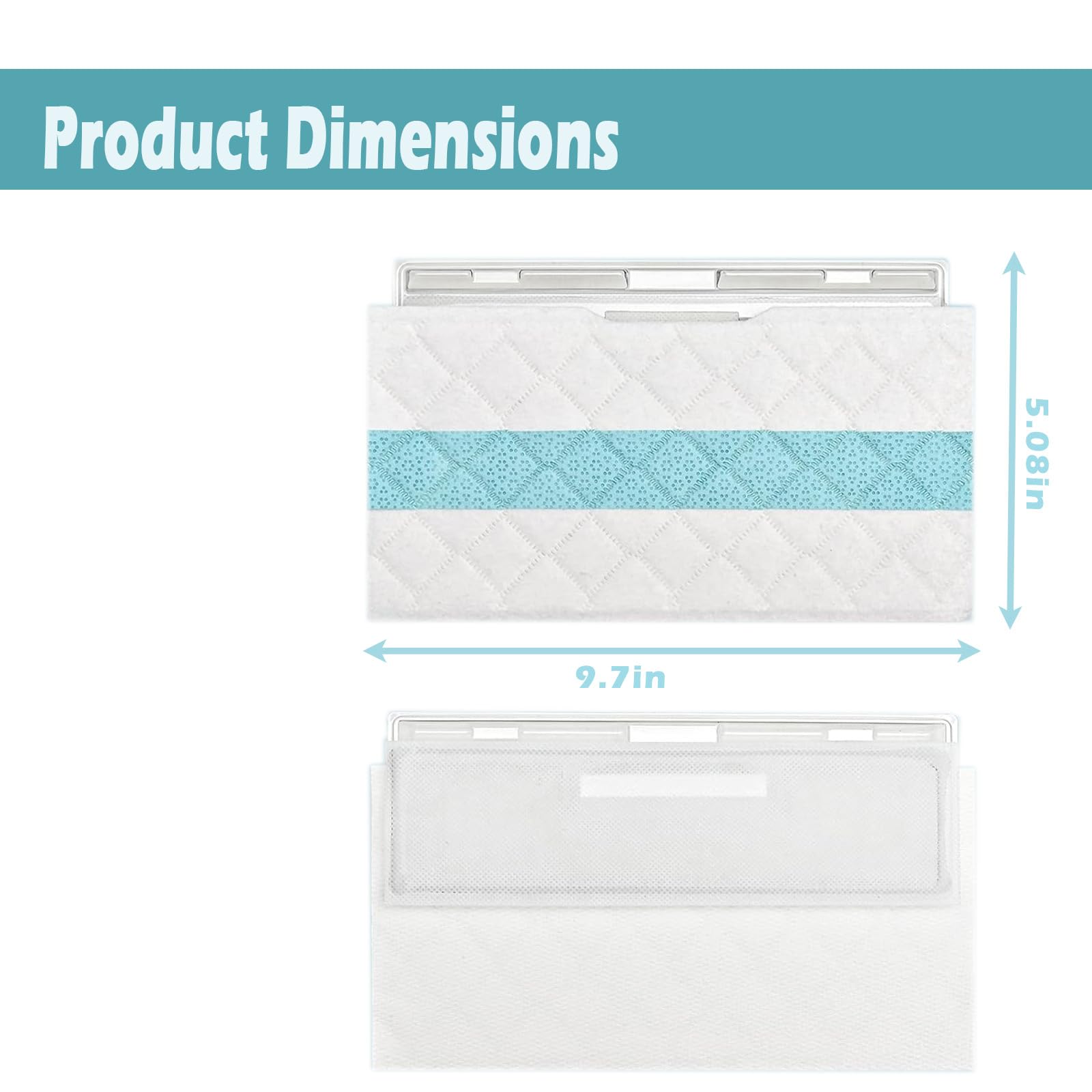 Replacement Pads for Shark VACMOP VM252 VM200 VM190 VM250 VM251 VM200C VM252C QM250 VC205,20 Pcs Disposable Vac Mop Pads Refills - 3