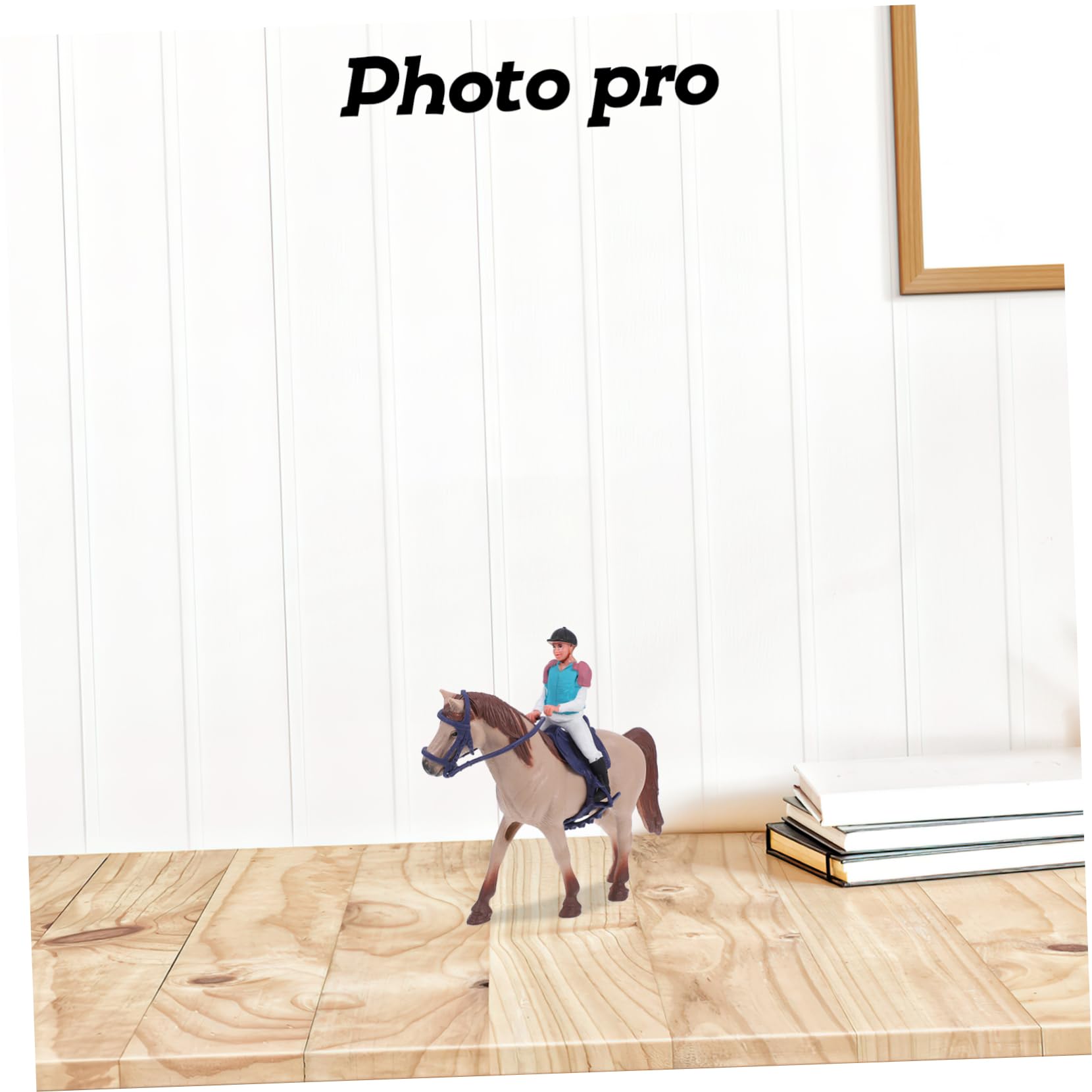 Amazon.co.jp: NULYLU シミュレーション 騎手 装飾品 模型 馬 馬