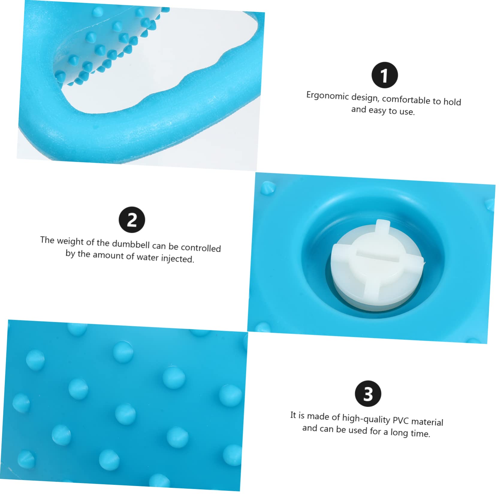 Blaue Pvc Kettlebell Wasser Befüllbar mit Doppelgriff für Sport