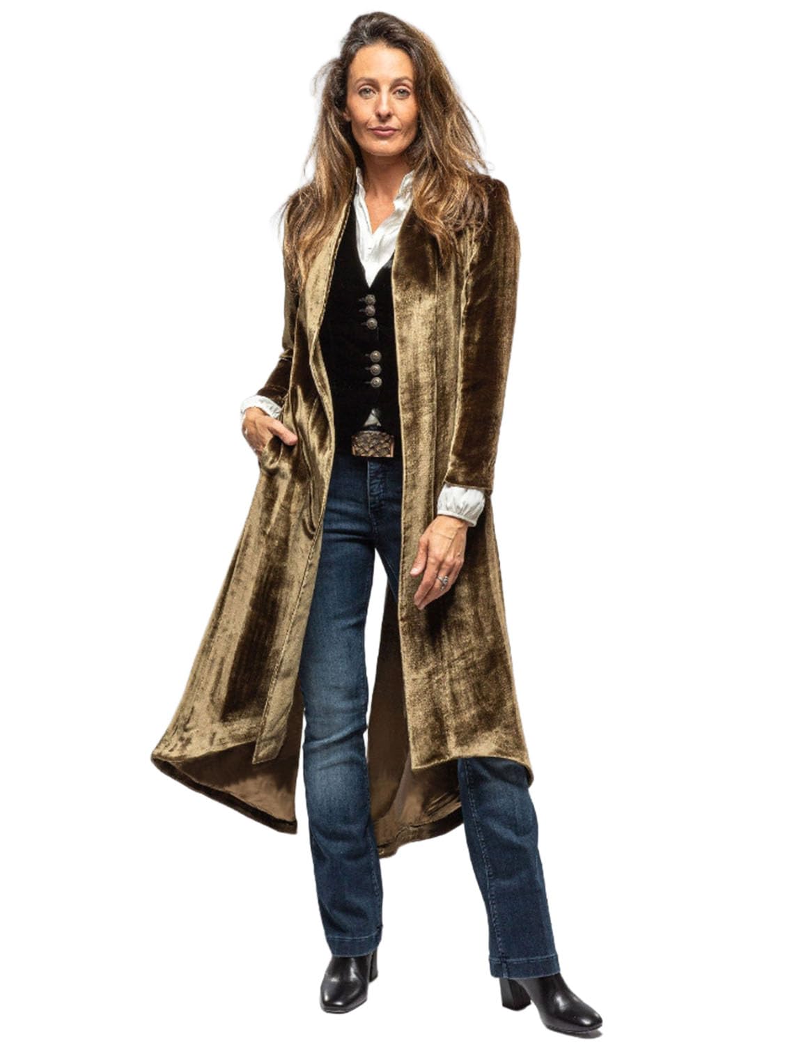 Womens Velvet Blazer Long Suit Jacket Dress Formal Party Tuxedos Coat