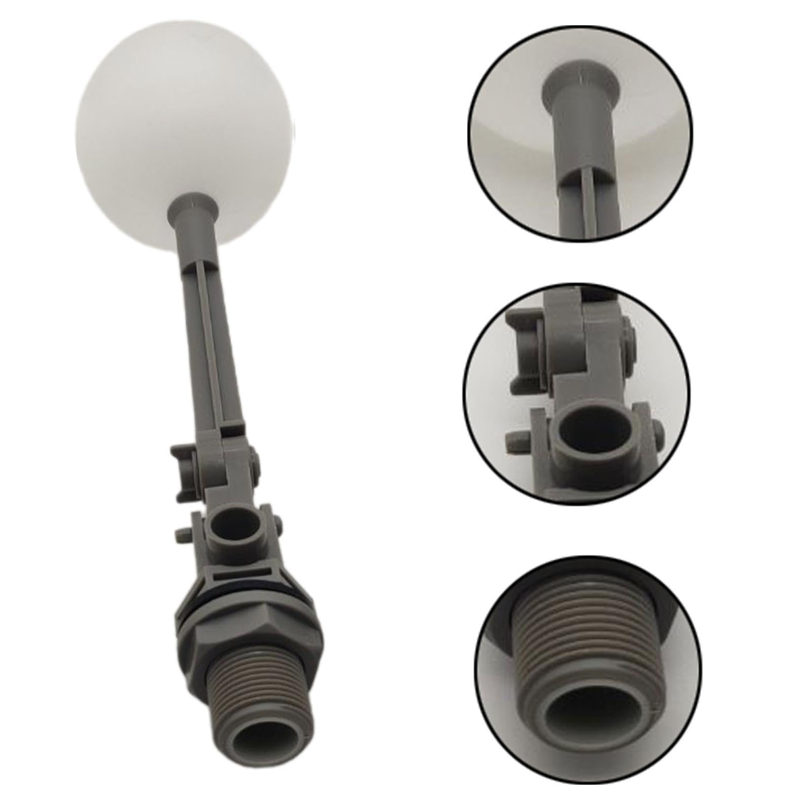 Vanne à Flotteur Automatique 1/2'' Réglable – Contrôle Niveau Eau Réservoir, Piscine, Château D'Eau, Sans Électricité