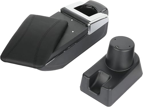 Miniatura 6 de ROADFAR Piezas interiores de cuero negras para el interior del automóvil, repuesto de la caja del reposabrazos de la consola central para Mitsubishi