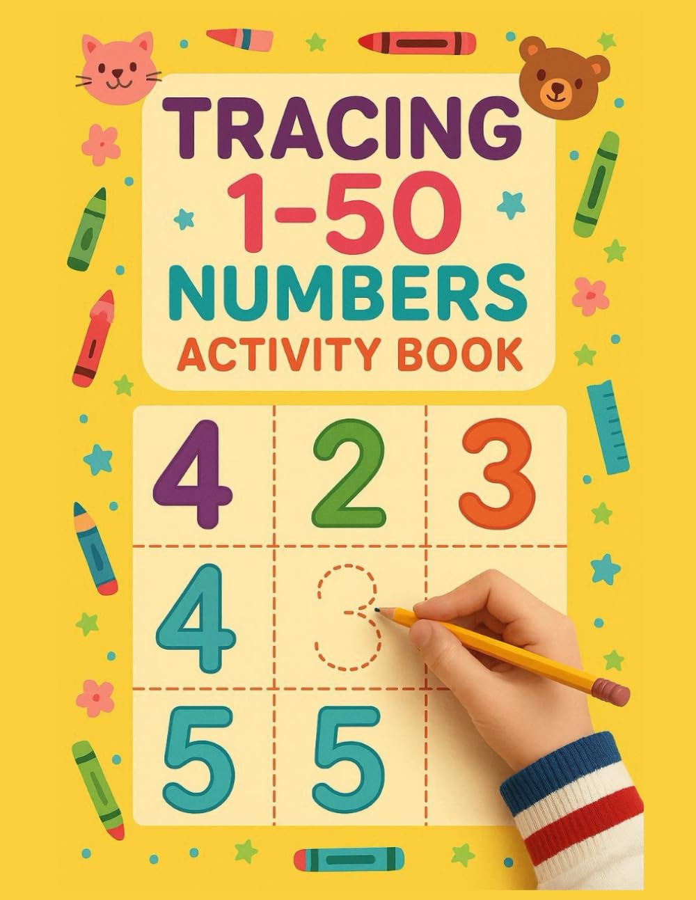 1 to 50 Numbers Math Activity Book: Fun Math, Reading, and Writing Activities for Preschool and Kindergarten