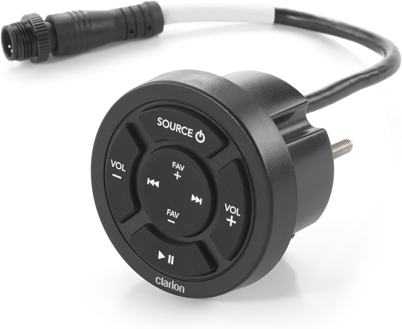 Clarion CMR-10 Wired Marine Remote with Backlit Controls, IP67, Compatible with CMM-20, CMM-30 & CMM-30BB
