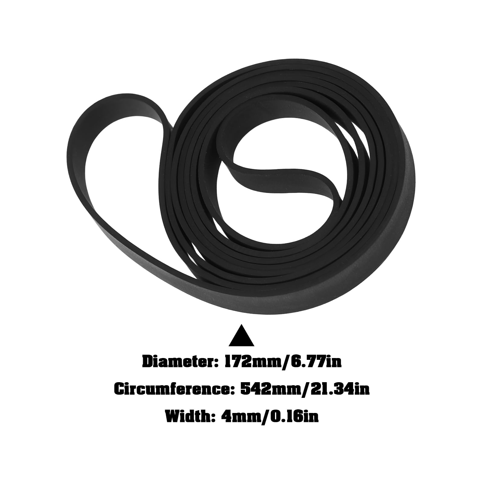 ECSiNG 2X Courroie d'Entraînement pour Platine en Caoutchouc Plat Diamètre 172 mm Compatible avec Bush MTT1 et MTT-1