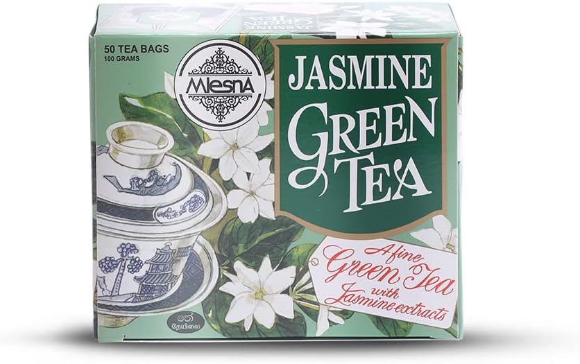 Mlesna Flavoured Green Tea, Jasmine, 100g