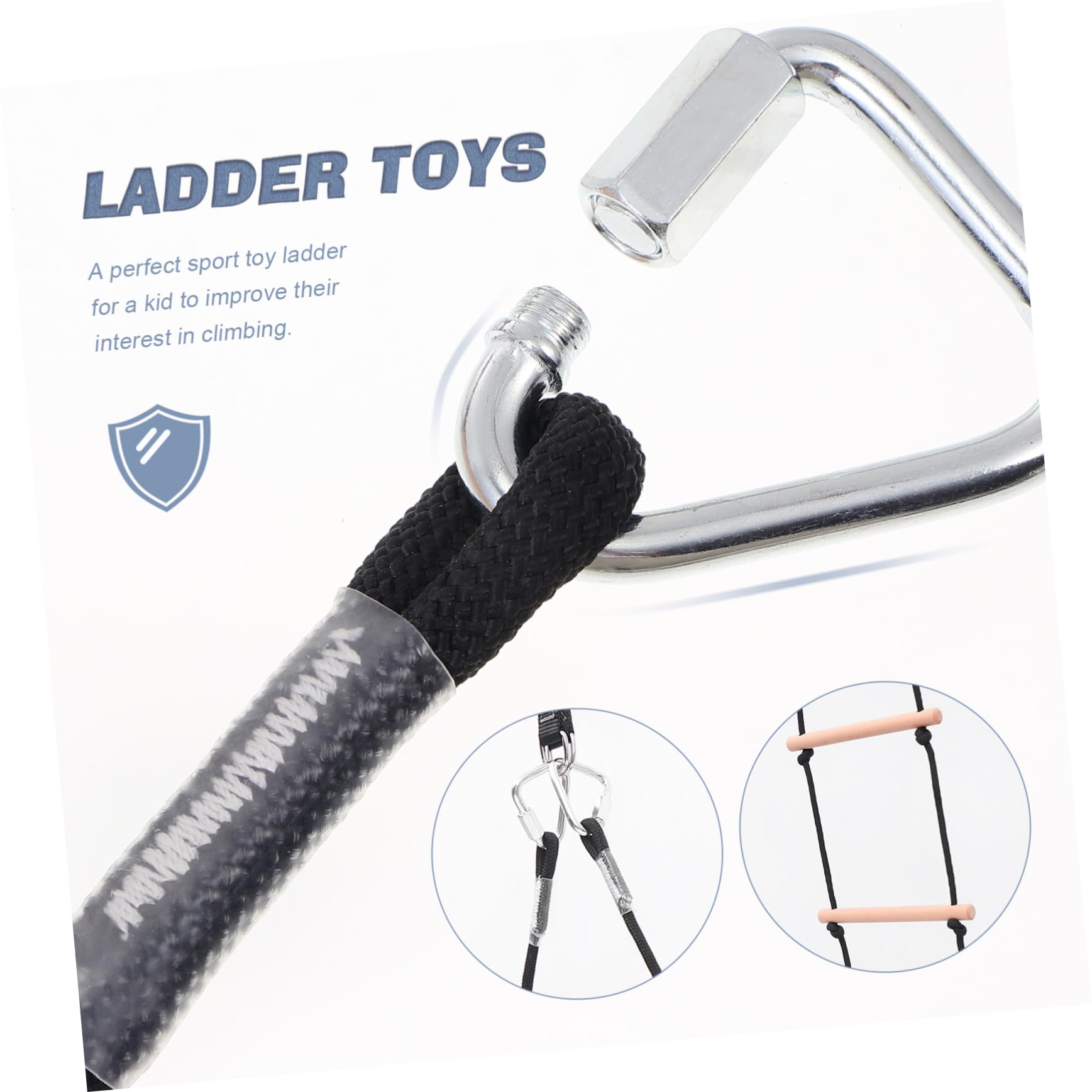 SUPVOX Develop Kids' Stamina Wooden Climbing Ladder Swing Rope Perfect Outdoor Toy