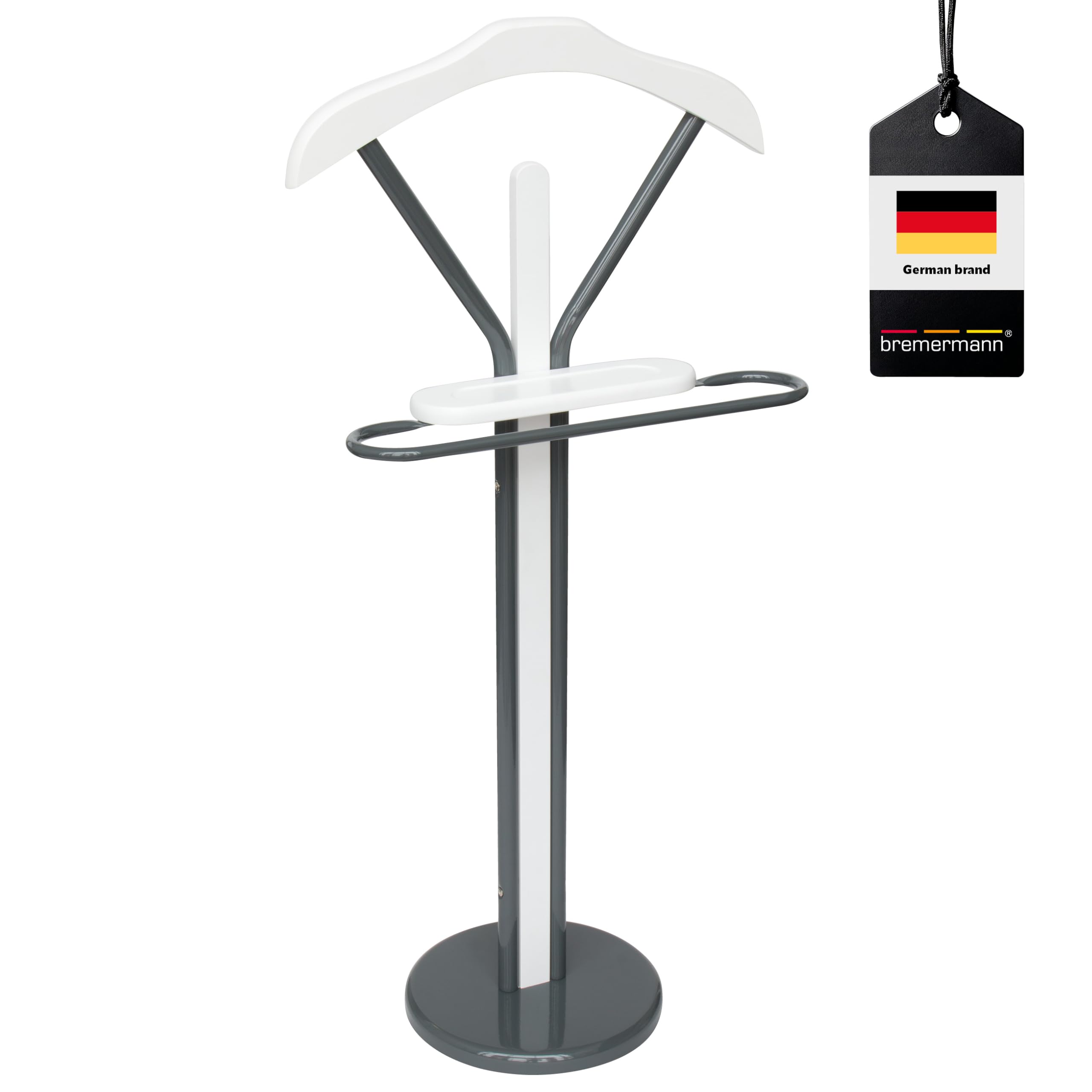 Bremermann White. Valet Stand In White (Darkgrey)