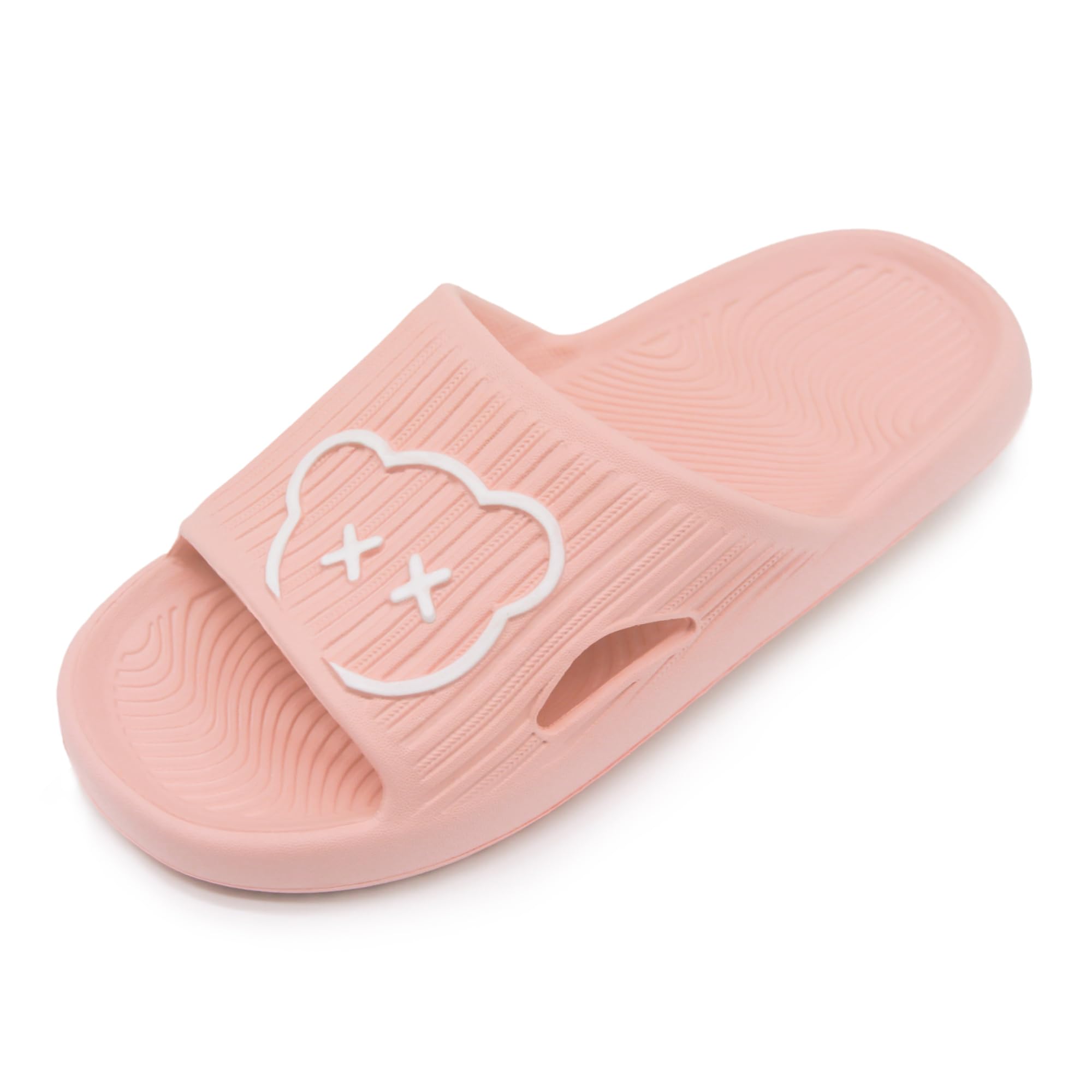 Bear Slides Smiley Face Sandals Slippers for Women and Men Ultra Comfort Non-Slip Shower Sandals Indoor and Outdoor Use Quick Drying Pool Party Home