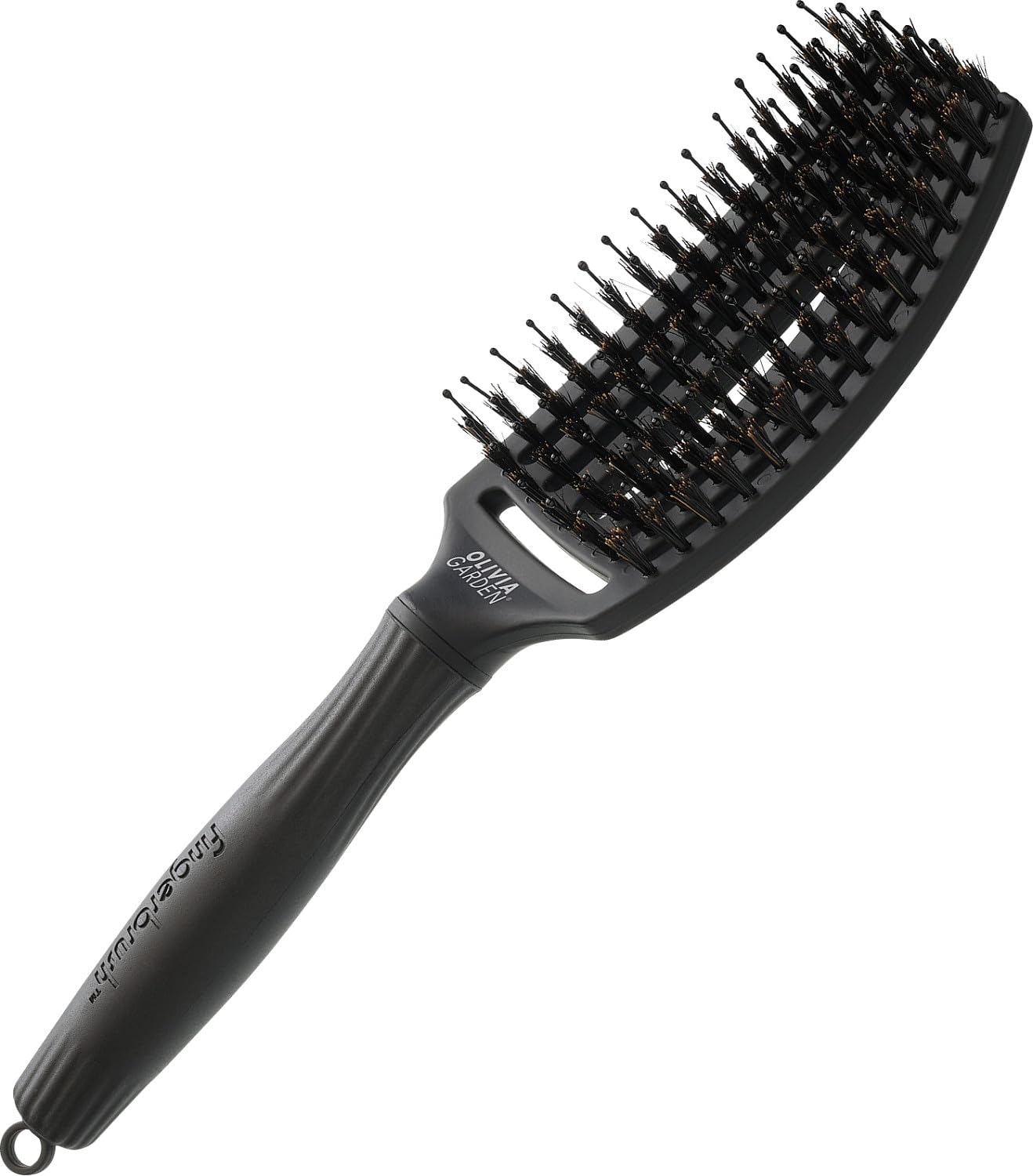 Olivia Garden Iconic Double Bristles Szczotka do Włosów, Czarny, M