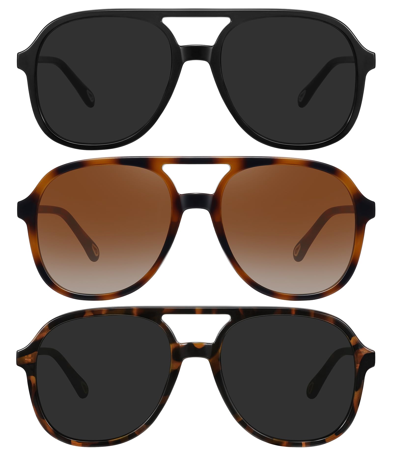 MEETSUN Retro Oversized Aviator Sunglasses for Women Men Trendy Square Aviators 70s Vintage Sun Glasses