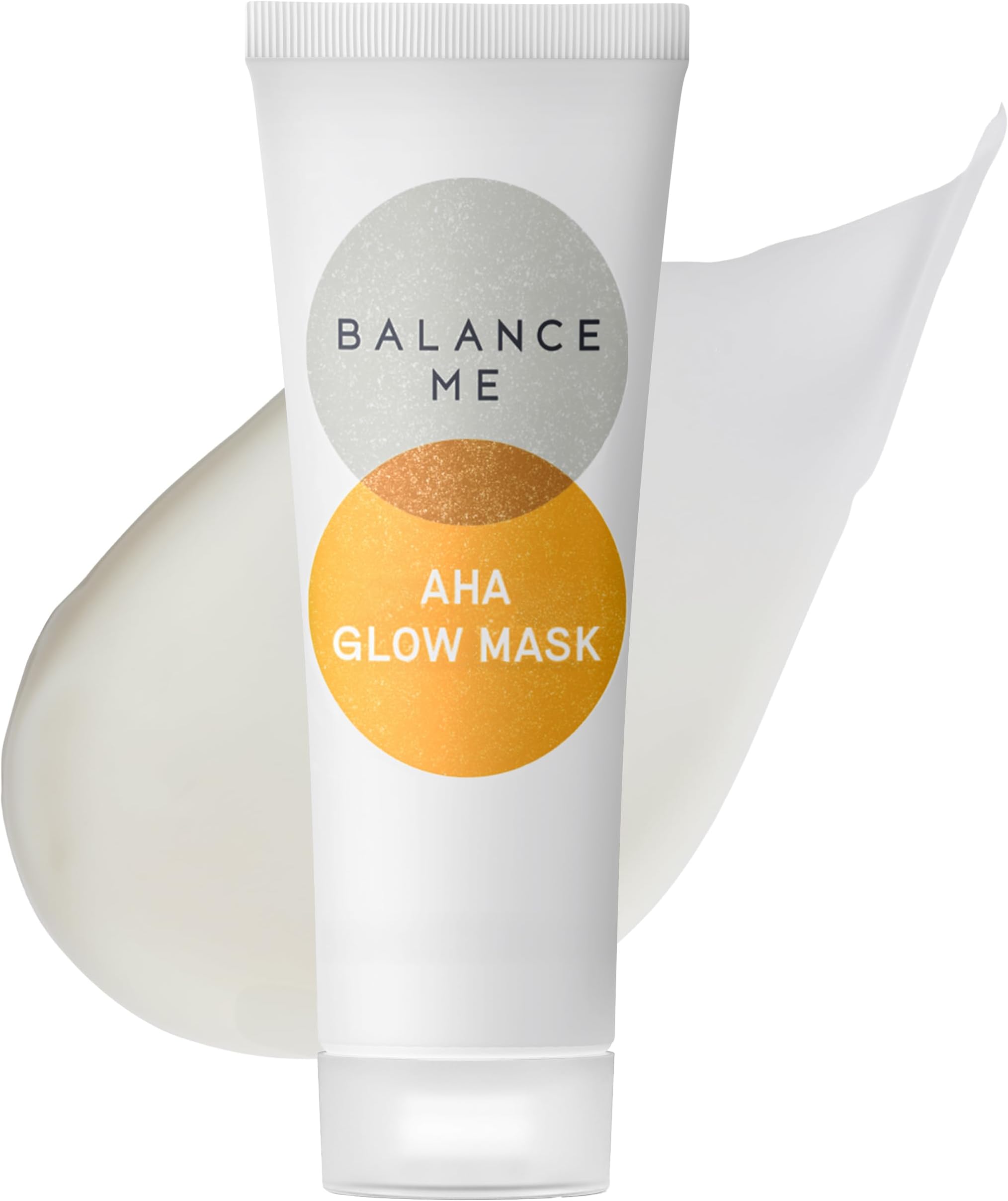 AHA Glow Face Mask 50ml, Gycolic Acid Clay Mask, Chemical Exfoliation for Aging and Acne Prone Skin