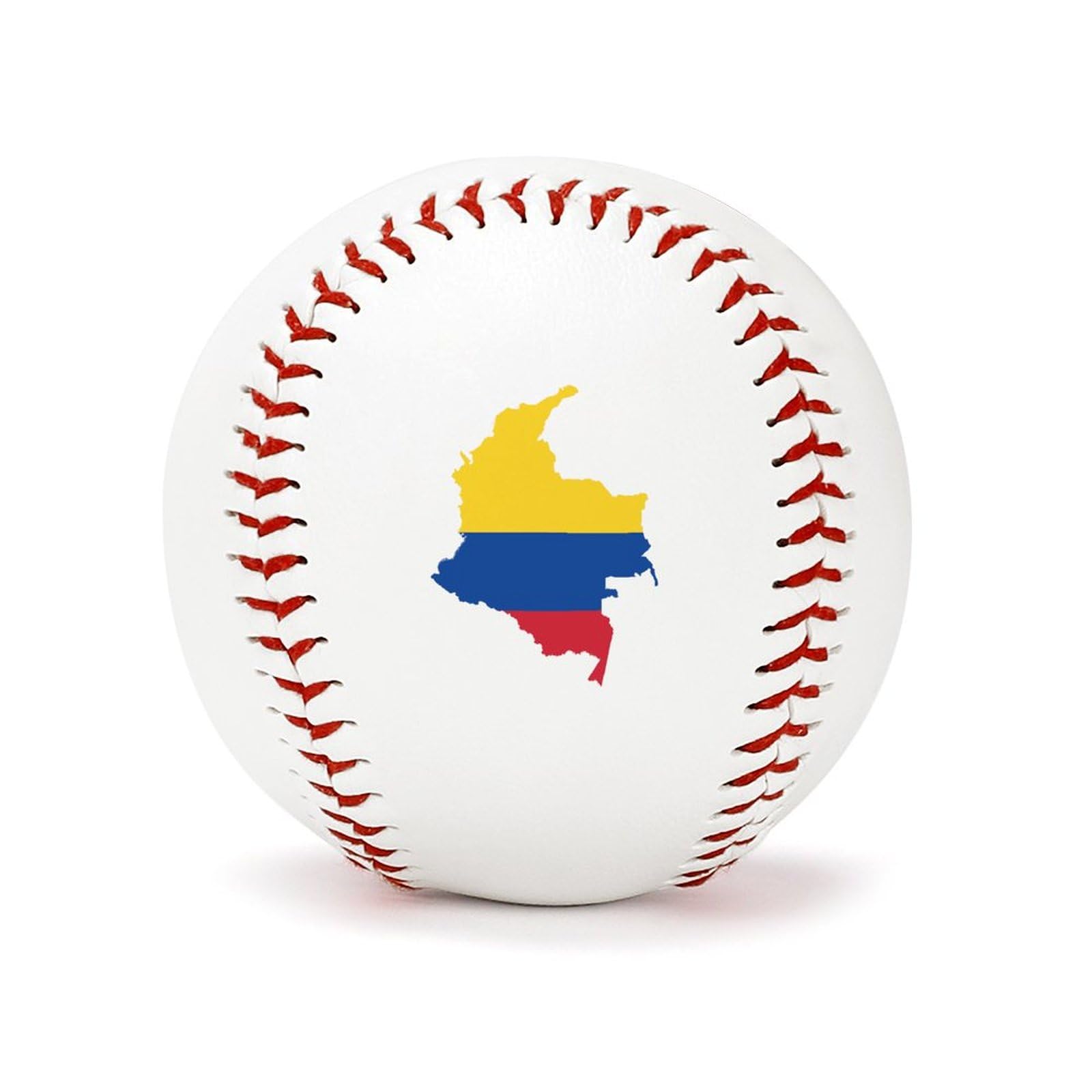 Flag Map of Colombia Personalized Baseball Practice Baseballs for Recreational Hitting Training Baseballs Memorial Gift, 7x7cm, style, vzfdgbfd45645