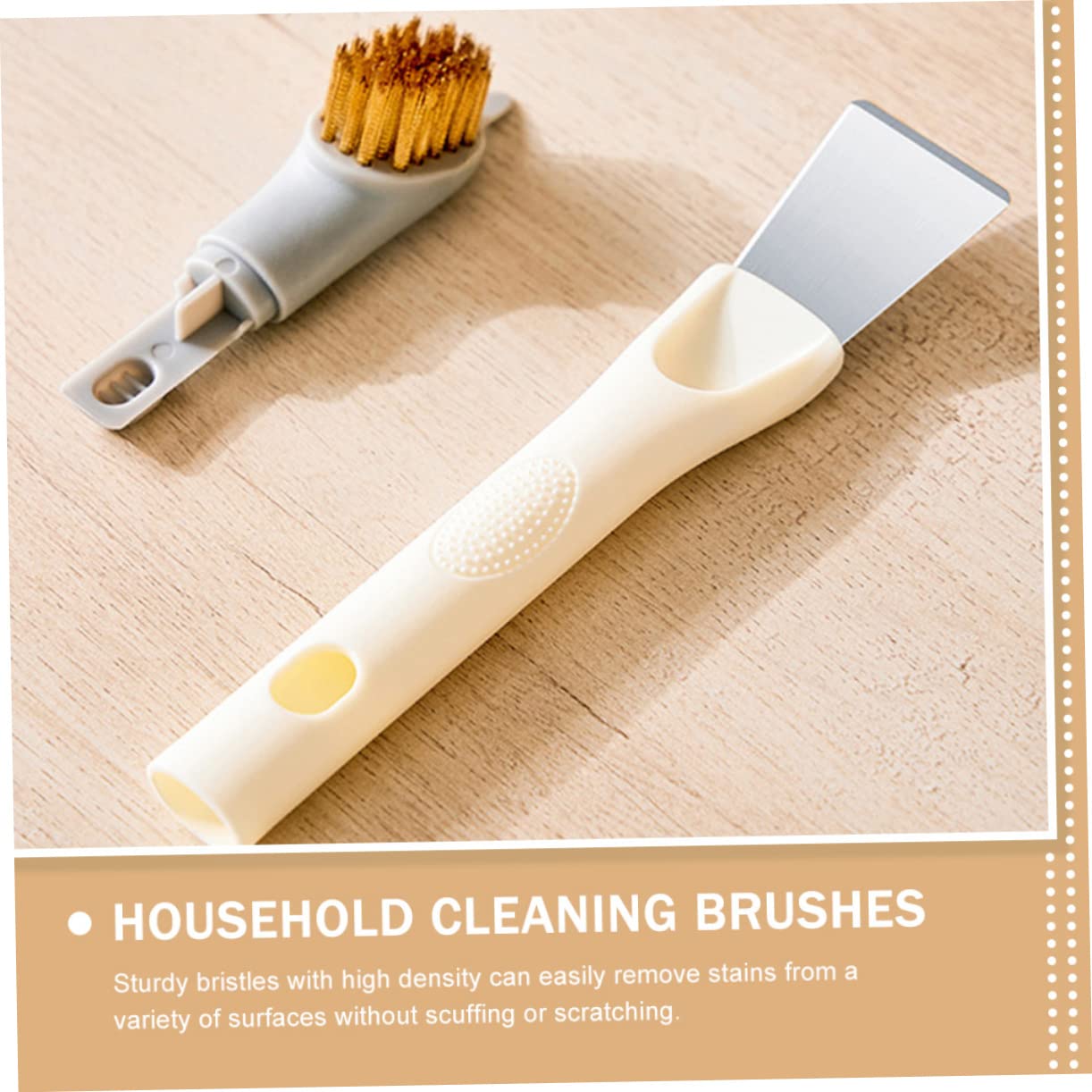 FRCOLOR 2pcs Cooktop Cleaning Brush Kitchen Tool for Detail Cleaning Non-Scratch Design for Stovetops Range Hoods and Countertops Convenient