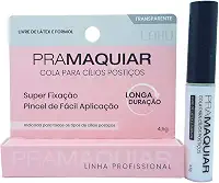 Cola para Cílios postiço transparente PRAMAQUIAR - Sem Látex