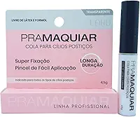 Cola para Cílios postiço transparente PRAMAQUIAR - Sem Látex