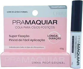 Cola para Cílios postiço transparente PRAMAQUIAR - Sem Látex