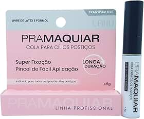 Cola para Cílios postiço transparente PRAMAQUIAR - Sem Látex