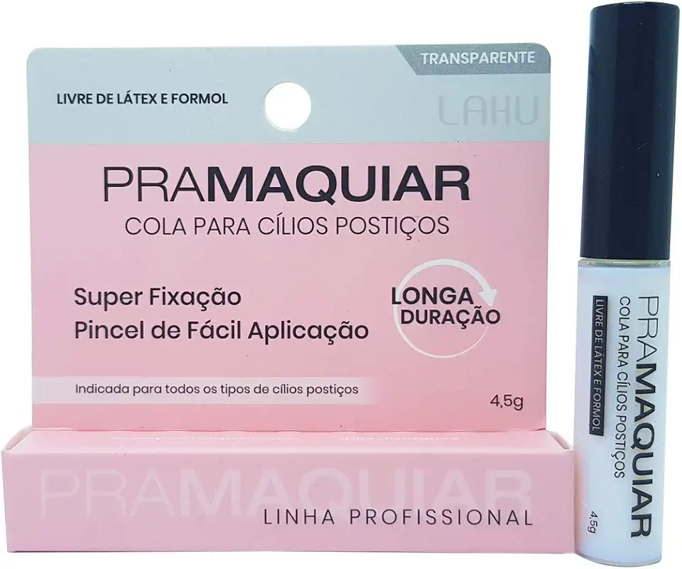 Cola para Cílios postiço transparente PRAMAQUIAR - Sem Látex