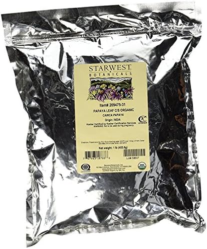 Starwest Botanicals Organic Papaya Leaf C/S, 1 Pound