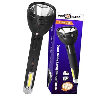 Pick Ur Needs Long Range Rechargeable Emergency Search Torch Light 50W with Back Side Light