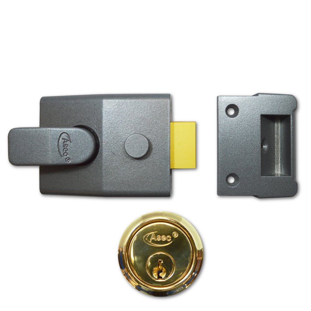 Asec Dull Metal Grey As15 & As19 Deadlocking Nightlatch