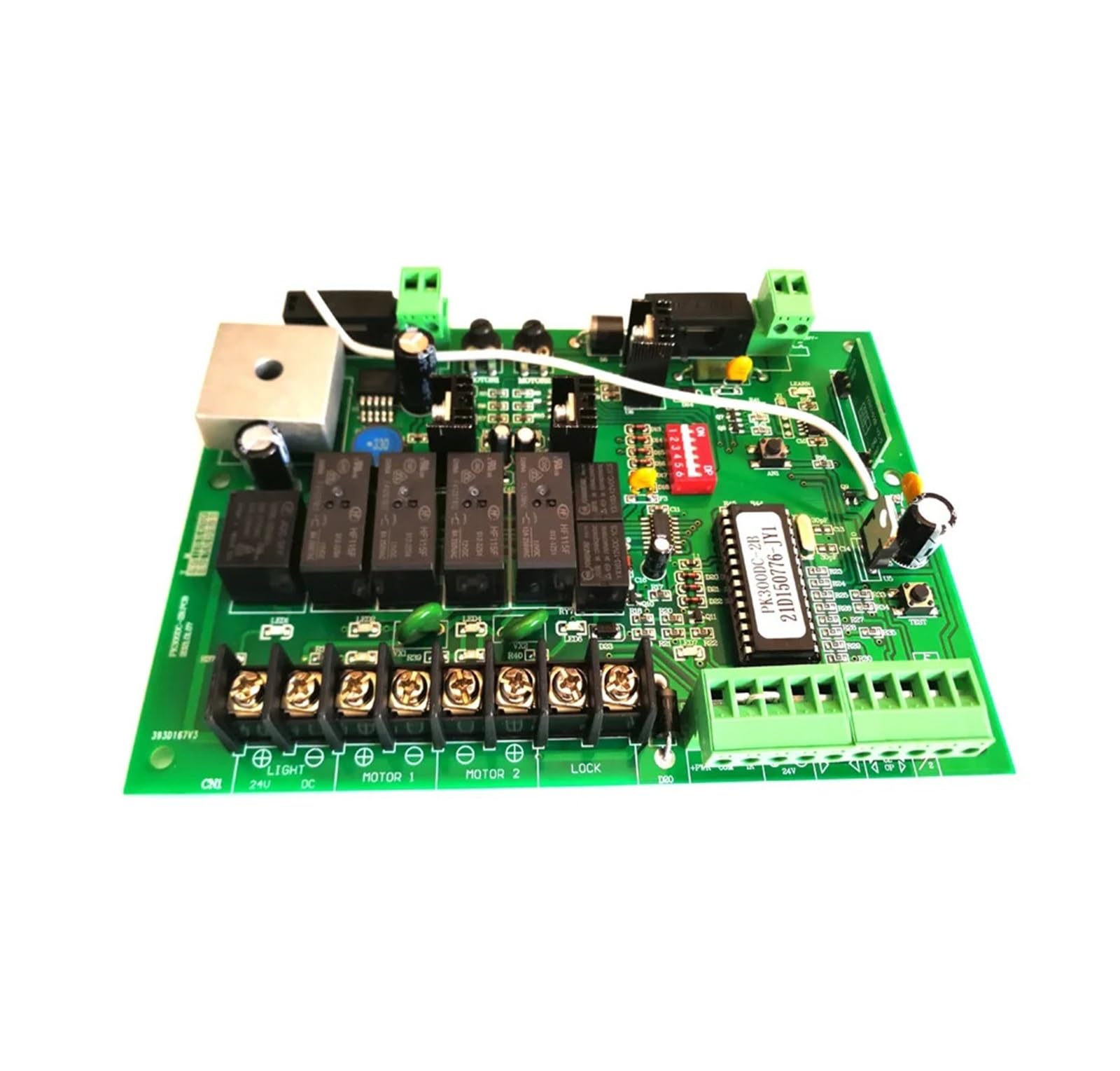 24VDC Swing Gate Opener Control Unit Motherboard PCB Motor Controller Circuit Board Card for Solar 24VDC Swing Gate Motor Opener for Electric Automatic Gate Openers(No remotecontrol kit)