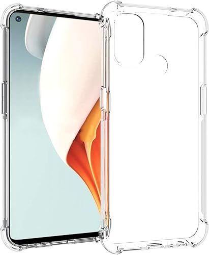 Funda para OnePlus Nord N100 5G Clear TPU 1+Nord N100 Cuatro Esquinas Cubierta Protectora Transparente Suave Funda