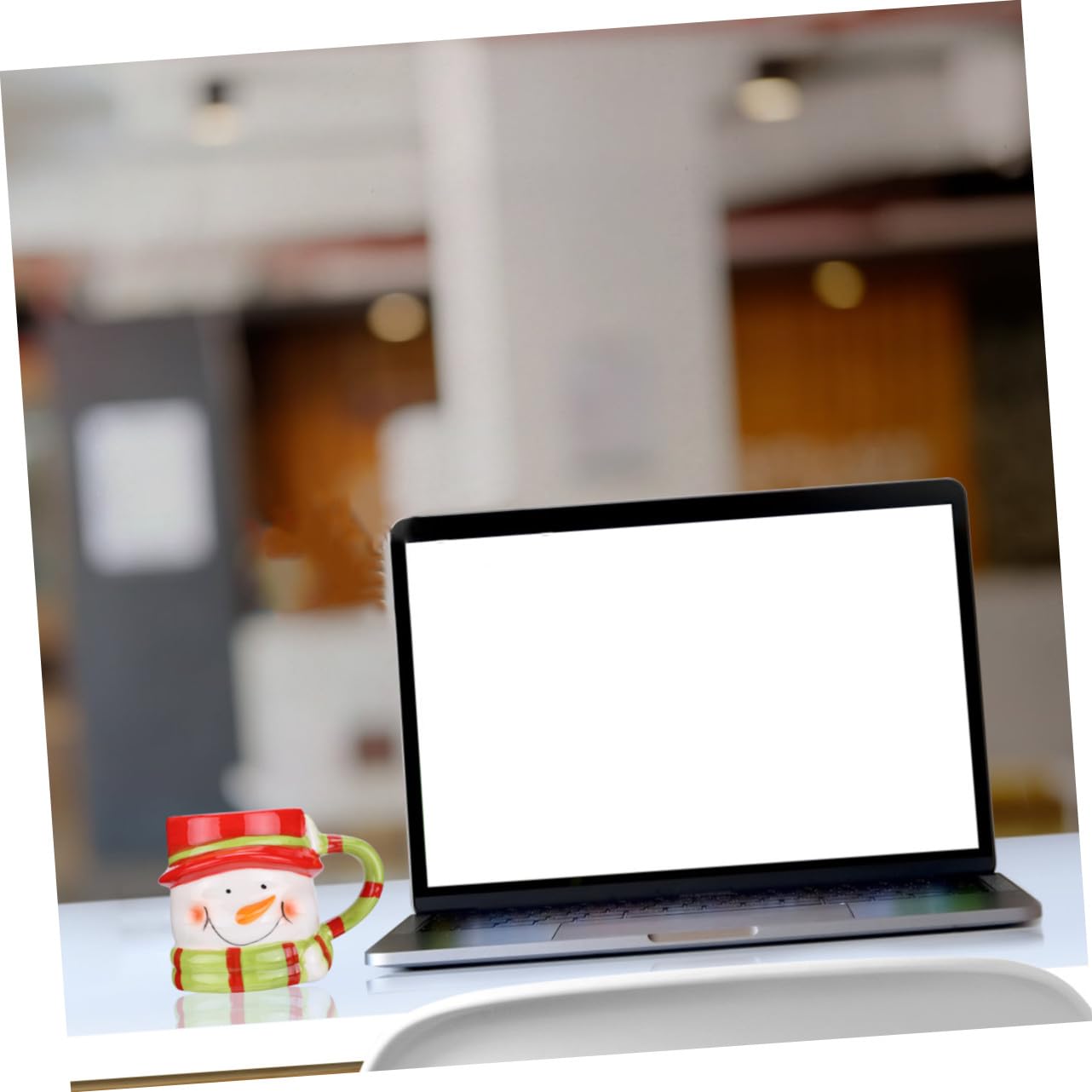 Weihnachtlicher Schneemann Keramikbecher Bunte Frühstückstasse Milchgeeignete Kaffeetasse für Büro Zuhause Geschenkidee Weihnachten