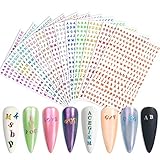 Einfach zu bedienen: Small Letter Nagelabziehbilder sind selbstklebende, nicht komplexe Wassertransfer-Nagelabziehbilder. Kleben Sie sie einfach und zeitsparend auf Ihre Nägel. Ziehen Sie sie einfach ab, wenn Sie sie entfernen möchten.