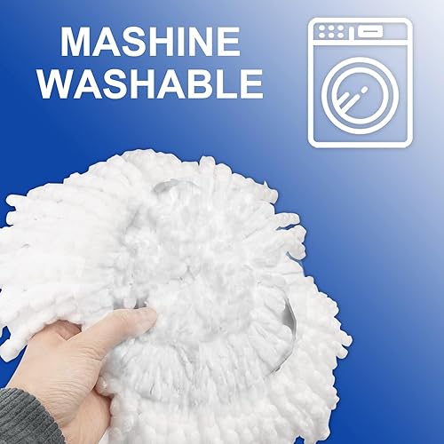 Miniatura 3 de Repuesto de cabezal de trapeador compatible con OCedar Mop EasyWring Spin Mop Recambio (4 cabezales de repuesto para mopa)