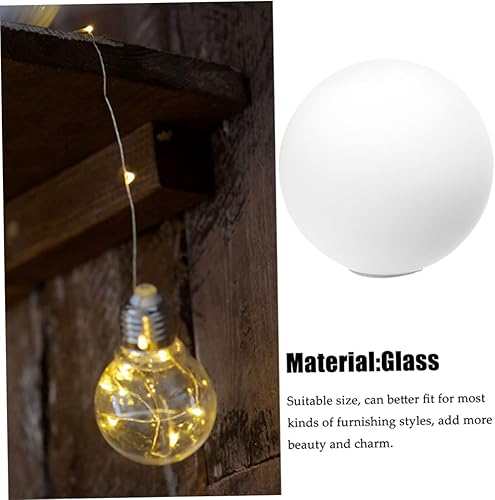 Miniatura 9 de DOITOOL Pantalla de globo de vidrio Accesorios de mesa Mesa blanca Mesas al aire libre Reemplazo de mesa de globo de vidrio Pantalla de lámpara