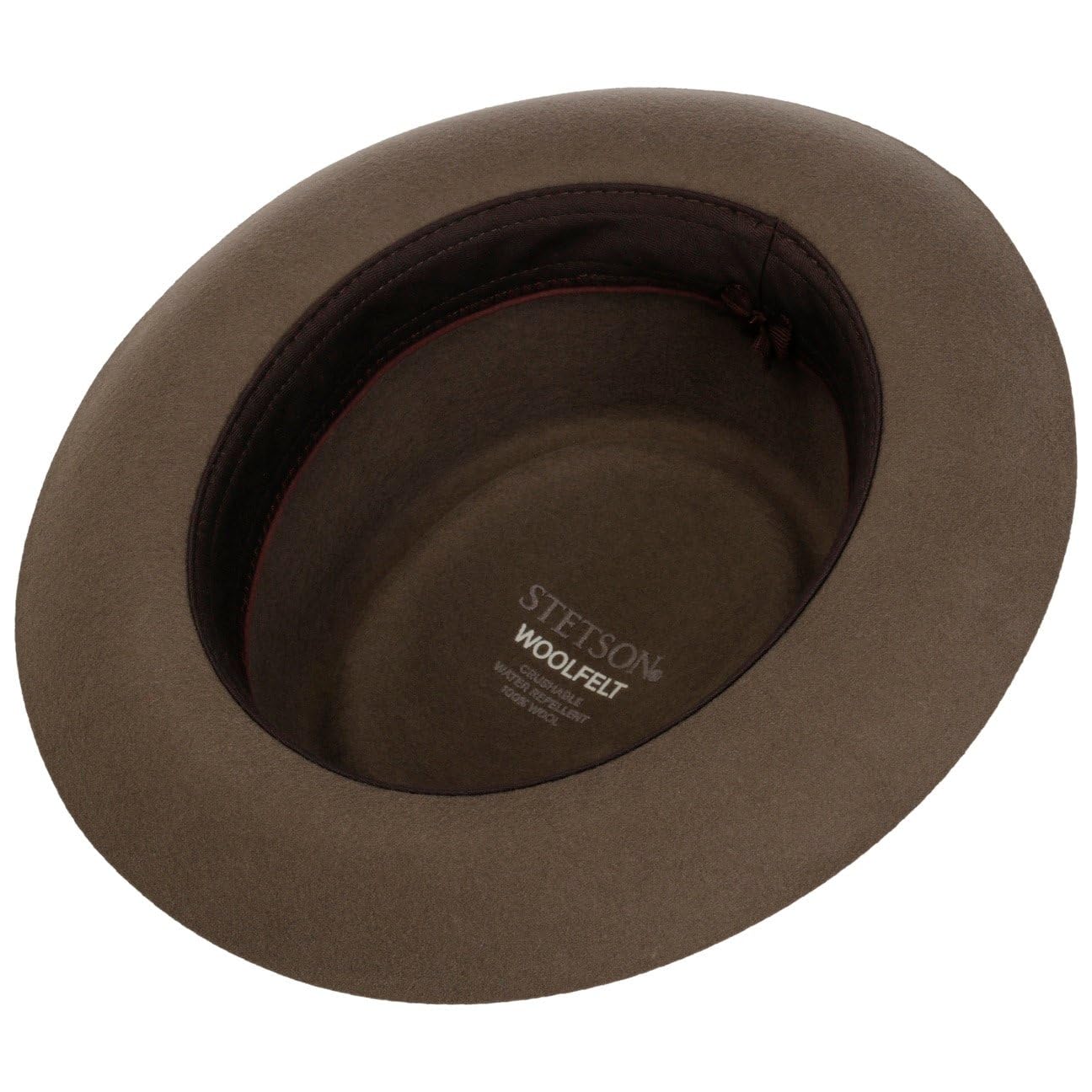 Stetson Pork Pie Wollhut Herren Winter Wasserabweisend Knautschbar Ripsband