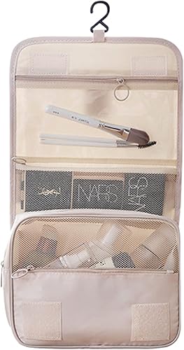 Miniatura 2 de Neceser con gancho colgante de malla con 4 compartimentos enrollables, bolsa de almacenamiento de viaje para viajes, cuidado personal, bolsa