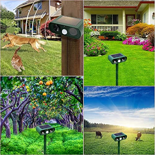 2023 Solar Ultrasonic In Repellent Defender Rat, Squirrel, Deer, Raccoon, Skunk, Rabbit, Mole, Dog, Cat, Waterproof With Motion Detector #TOP5