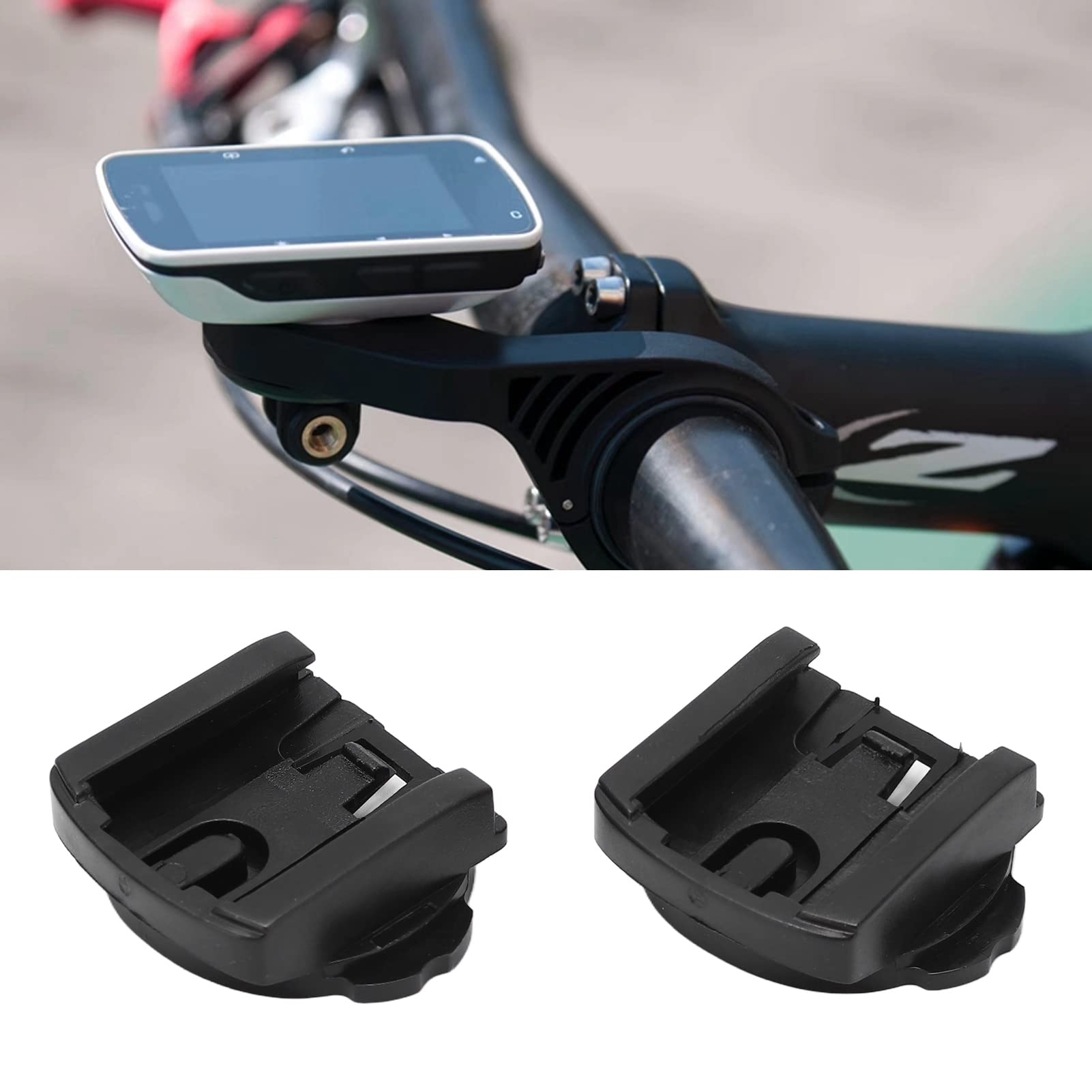 TeamSky 2Pcs Bike Computer Mount Adapter, Computer Stem Top Mount Conversion Adapter for Garmin Holer Rack