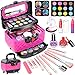 Hollyhi 41 Pcs Kids Makeup Toy Kit for Girls, Washable Makeup Set Toy with Real Cosmetic Case for Little Girl, Pretend Play Makeup Beauty Set Birthday Toys Gift for 3 4 5 6 7 8 9 10 Years Old Kid