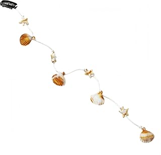 Clip In Seashell Starfish Long Tassel Hair Charms for Women(Brown) | Boho Mermaidcore beach hair accessory, long shell tassel design for braids & dreadlocks, lightweight seaside vacation styling