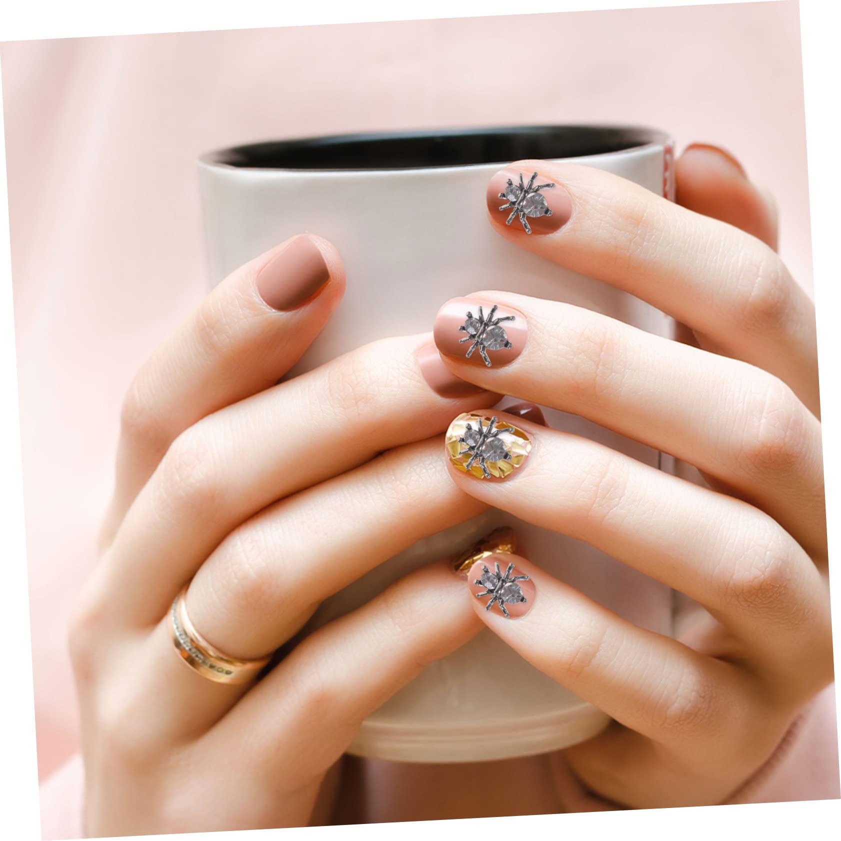 FRCOLOR 5 Set Di Ciondoli Per Nail Art A Forma Di Ragno Ornamenti Per Manicure Alla Moda Per Donne 100 Pezzi * 5