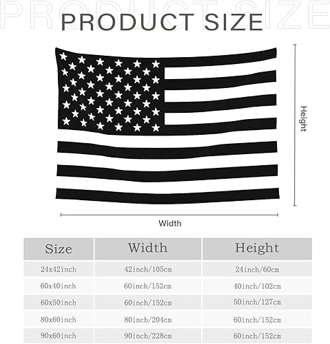 Miniatura 6 de JUHIOPOI Tapiz de pared blanco y negro con bandera estadounidense, tapiz de arte para colgar en la pared, tapiz de pared para dormitorio, sala de