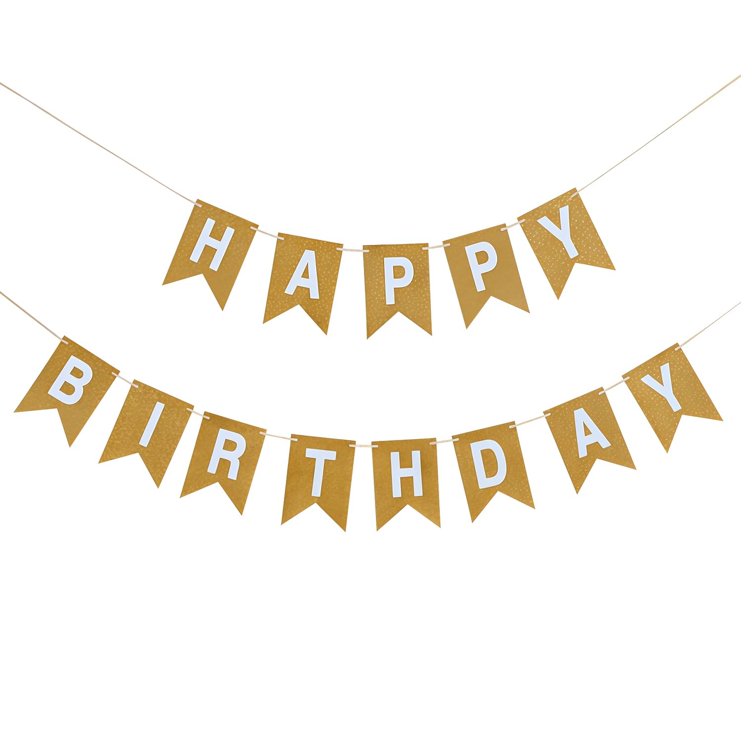 Silberne Happy Birthday Girlande, Dekorationen für Geburtsta
