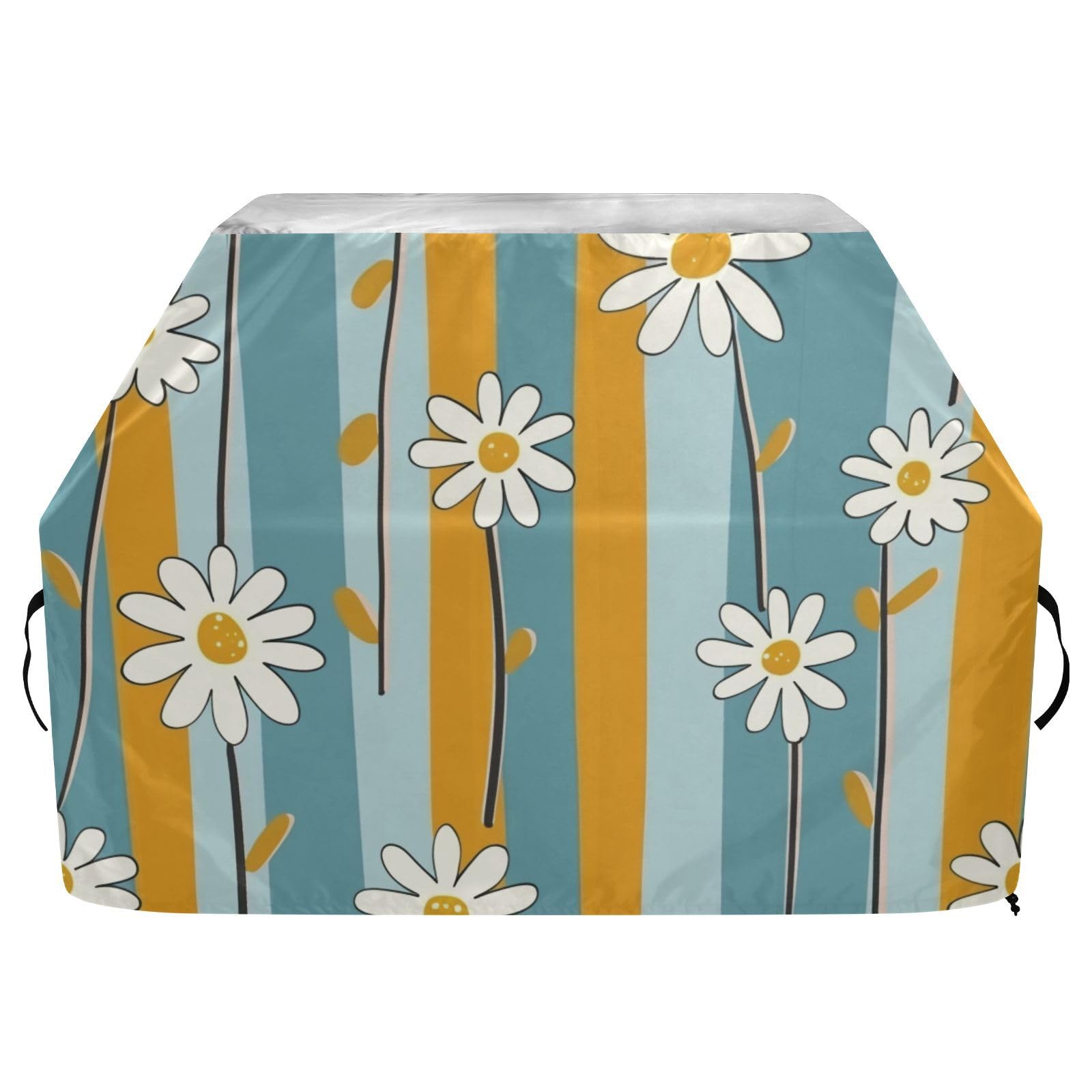 Simple Daisy Minimalistyczny pokrowiec na grill, 158 cm, wodoodporny, wytrzymały, odporny na blaknięcie i promieniowanie UV, z regulowanym sznurkiem, chroniący przed kurzem i wiatrem