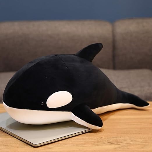 Amazon ぬいぐるみ 特大 動物 シャチ抱き枕 お祝い ふわふわぬいぐるみ 多機能抱き枕 快眠グッズ テディベア 可愛いシャチ 動物 大きい 巨大 くまぬいぐるみ シャチ縫い包み 昼枕 かわいい 動物 卒業プレゼント お祝い ブラック お祝い 130 萌え萌え おもちゃ 抱き枕