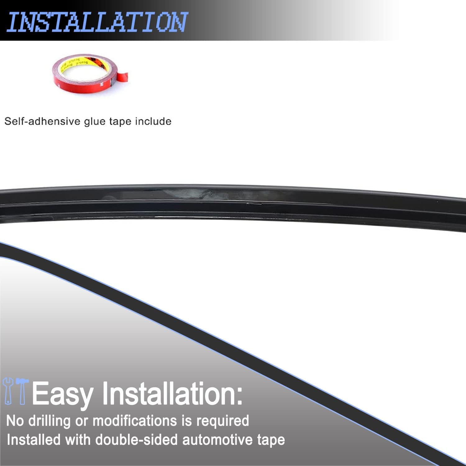 G20 Trunk Spoiler for BMW 3 Series G80 M3 Sedan 2019-2023 - Golssy Black Car Rear Tail Spoiler 320i 330i 330e M340i 318d 320d 330d Rear Wing Lip Accessory (ABS)